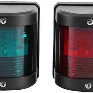 Navigation Signal Light,Pair of IP66 Signal Lamp Red Green LED Navigation Warning Light Replacement for Marine Boat Yacht 12V