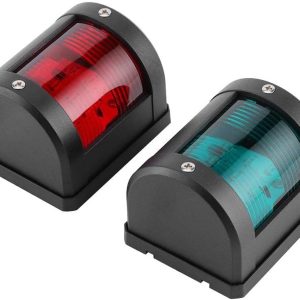 Navigation Signal Light,Pair of IP66 Signal Lamp Red Green LED Navigation Warning Light Replacement for Marine Boat Yacht 12V