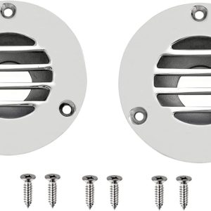 1/2 Pack Marine Grade Stainless Steel 316 Cut Out Boat Floor Deck Drain Drainage Hardware Replacement Accessories for Boat Yacht Deck W/Screws