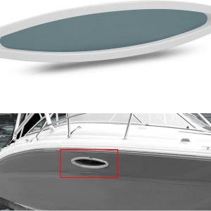 HECASA Boat Portlight Porthole Outer Ring Compatible with 2004 & 2007 Sea Ray 225 Weekender TOO Sundencers Express Boat Yacht Replacement Window with Outer Ring 23.5″L x5.25″W(597mm x 134mm)